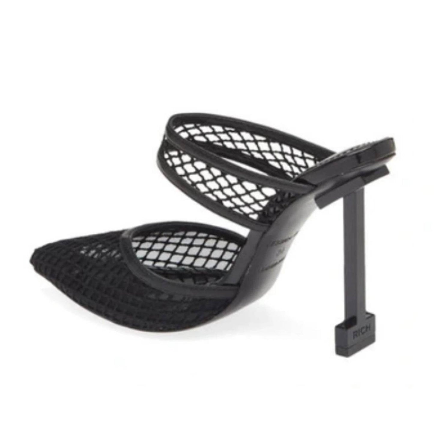 Jessica Rich - Women's Ysabelle Fishnet Pointed Toe Heels - Rack Hunt -