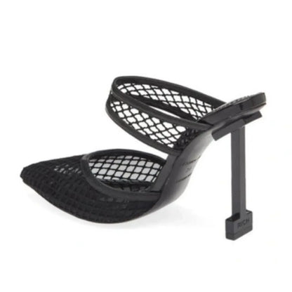 Jessica Rich - Women's Ysabelle Fishnet Pointed Toe Heels - Rack Hunt