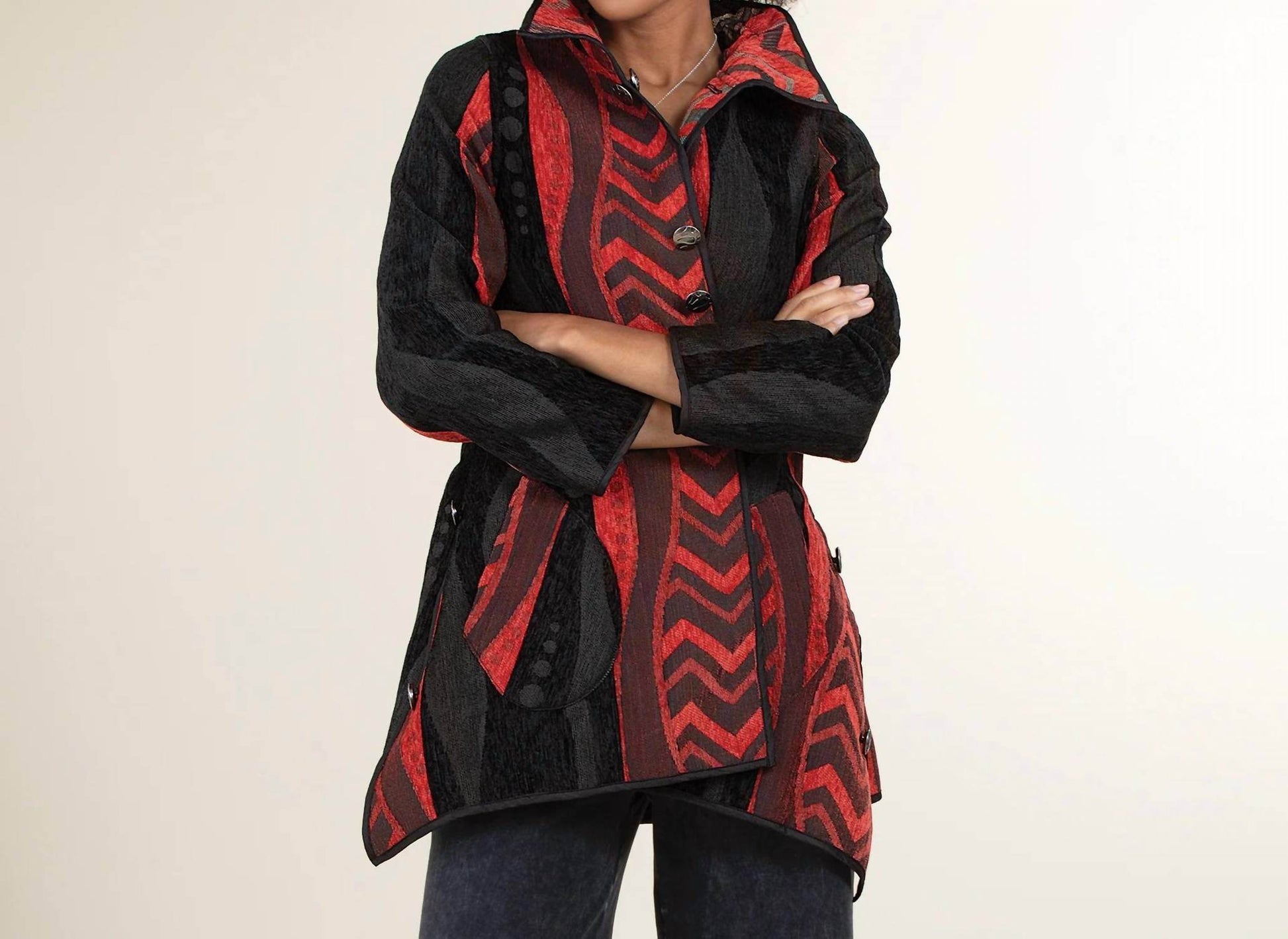 Uno Alla Volta - Reversible Abstract Patterned Jacket - Rack Hunt