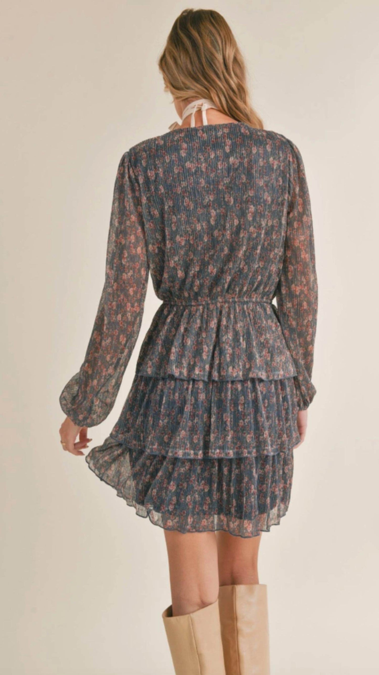 Sage & Clare - Starry Visions Surplice Tiered Mini Dress - Rack Hunt