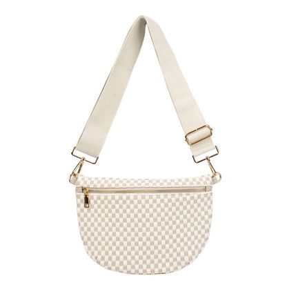 Women's Fiona Checkered Woven Bum Bag