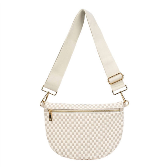 Women's Fiona Checkered Woven Bum Bag