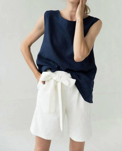 Le Muse - High Waisted Linen Short - Rack Hunt