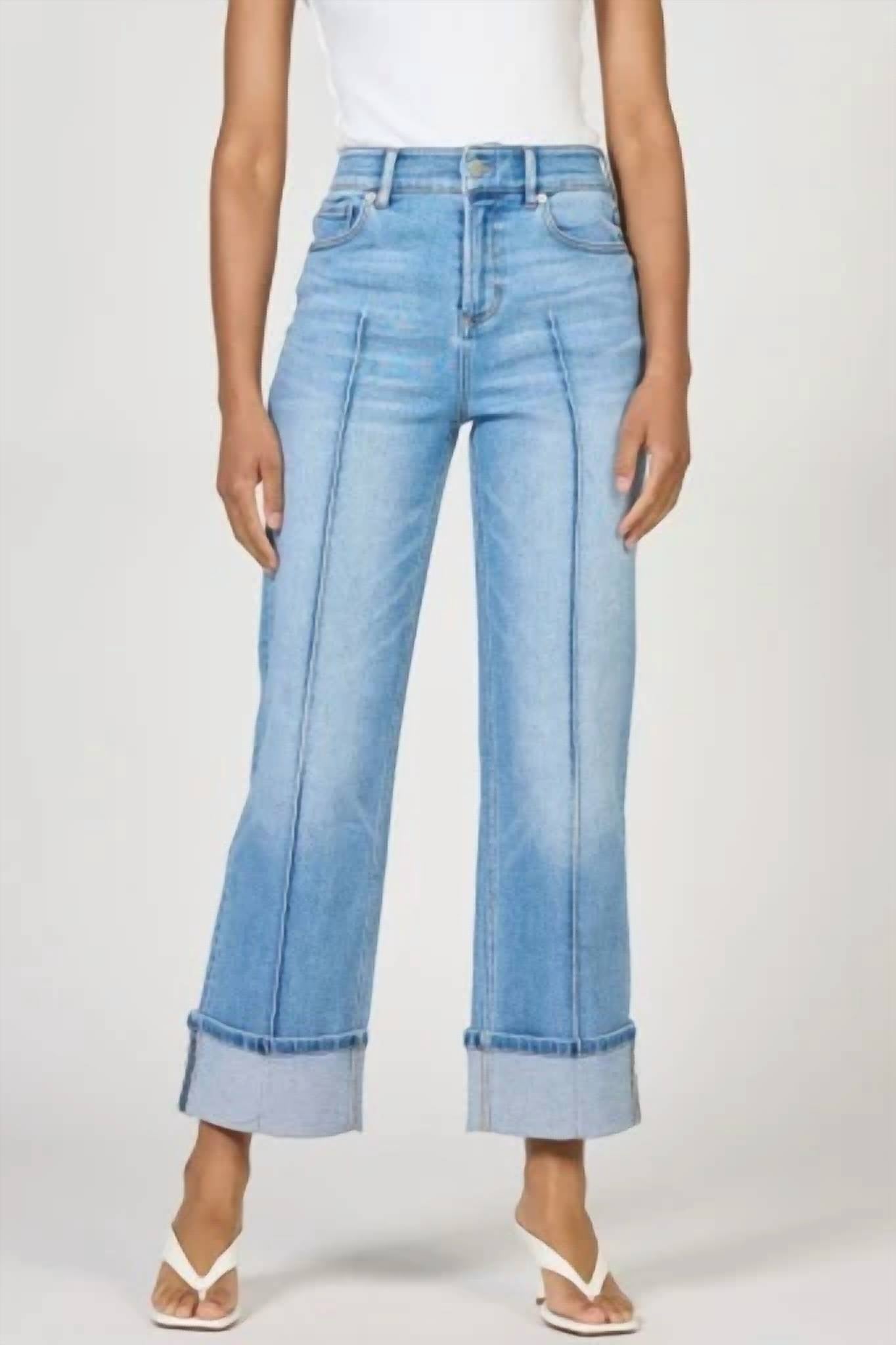 Holly Cuffed Straight Leg Jeans