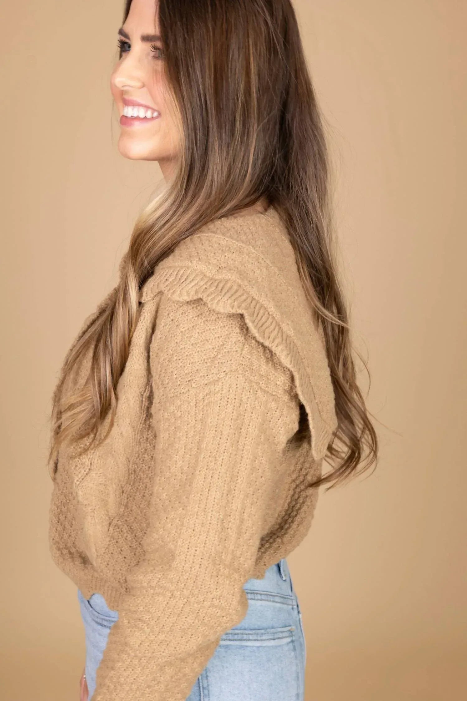 LUCCE - Anna Scalloped Knit Cardigan - Rack Hunt
