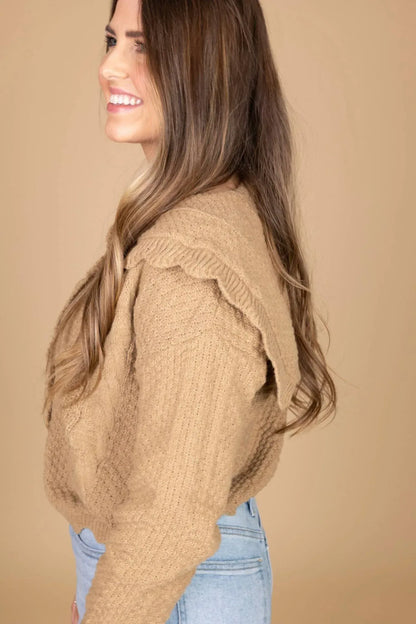LUCCE - Anna Scalloped Knit Cardigan - Rack Hunt