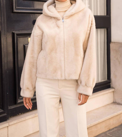 Hooded Faux Fur Coat