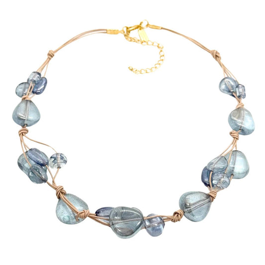 Pressed Glass Woven Necklace