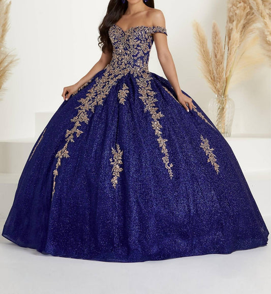 Pleated Skirt Off The Shoulder Quinceanera Dress