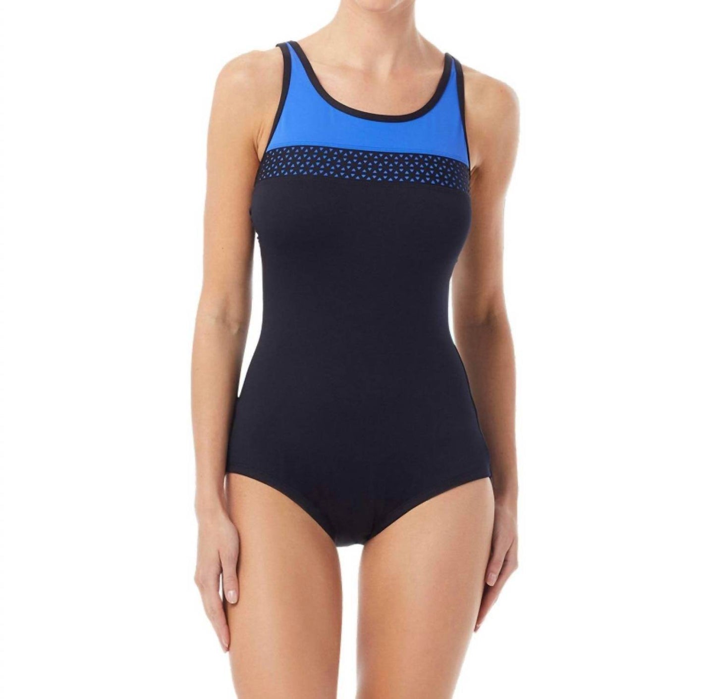 Gabar - Light Stream C-cup Hydrofinity Laser Cut High Neck One Piece Swimsuit - Rack Hunt -