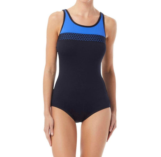 Gabar - Light Stream C-cup Hydrofinity Laser Cut High Neck One Piece Swimsuit - Rack Hunt -