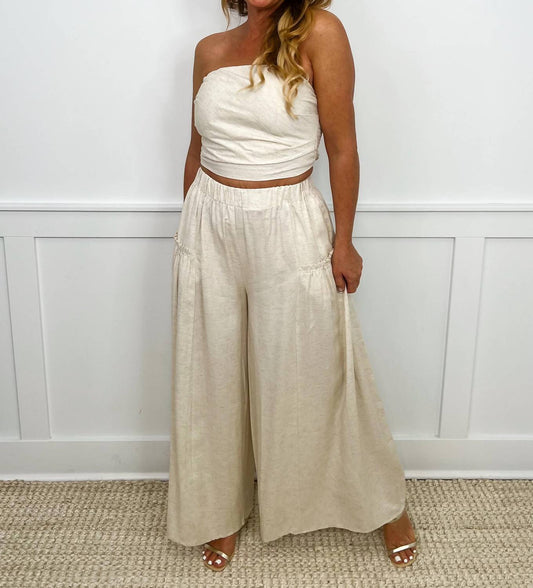 Tube Top And High-rise Wide Leg Set