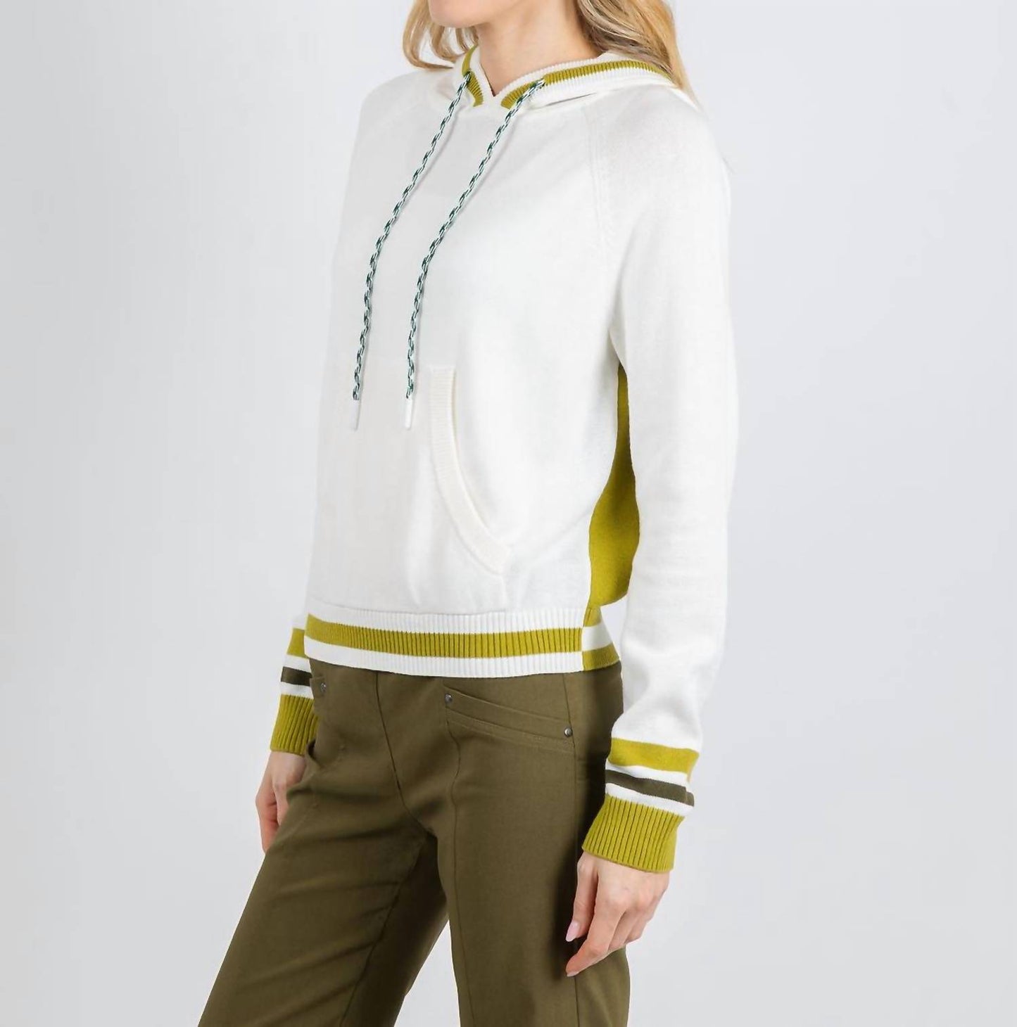 Contrast Stripe Varsity Hoodie
