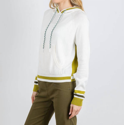 Contrast Stripe Varsity Hoodie