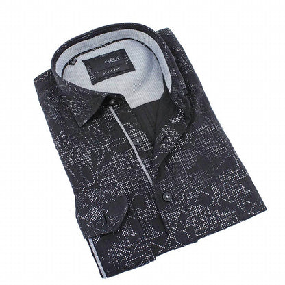 Modern Digital Print Floral Button Down Shirt
