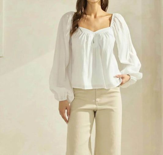 Abel Fragrance - Heart Neck Woven Top - Rack Hunt
