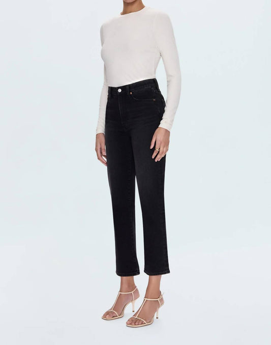 Charlie High Rise Classic Straight Ankle Jeans