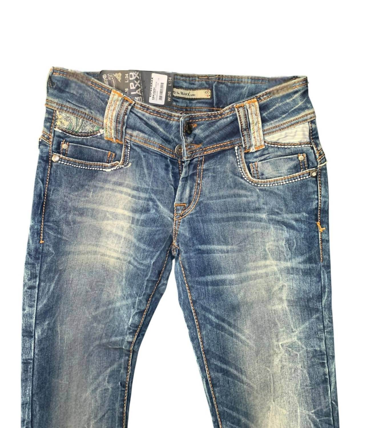 Cipo & Baxx - Women's Durable Vintage Denim Jeans - Rack Hunt -