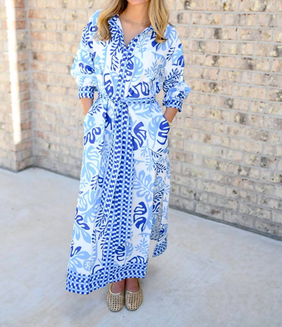 Lagoon Leaf Maxi Dress