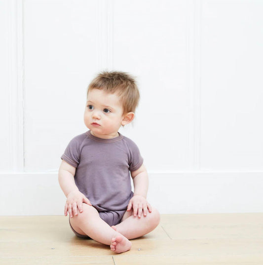 Boy's Eco Ribbed 2x1 Shortall Onesie