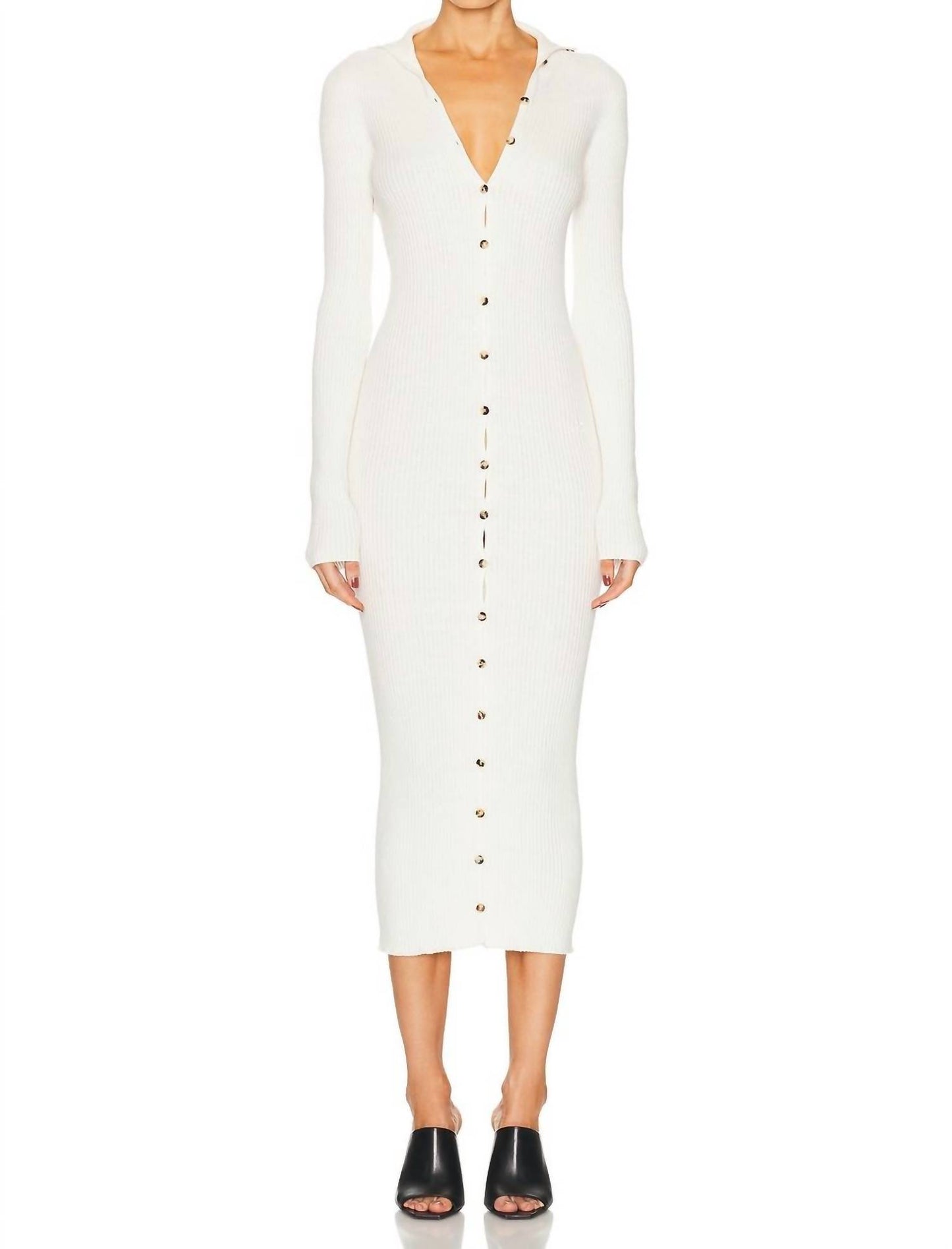 Light Rib Cardigan Long Dress