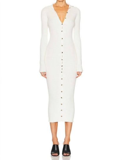 Light Rib Cardigan Long Dress