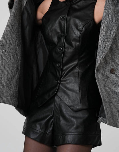 Amandine Vegan Leather Vest