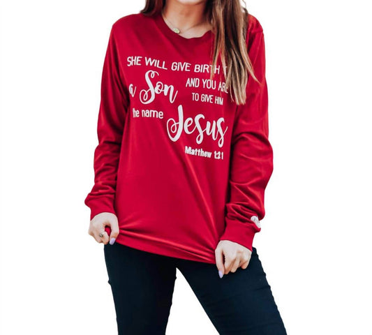 The Addyson Nicole Company - Jesus Long Sleeve Tee - Rack Hunt -