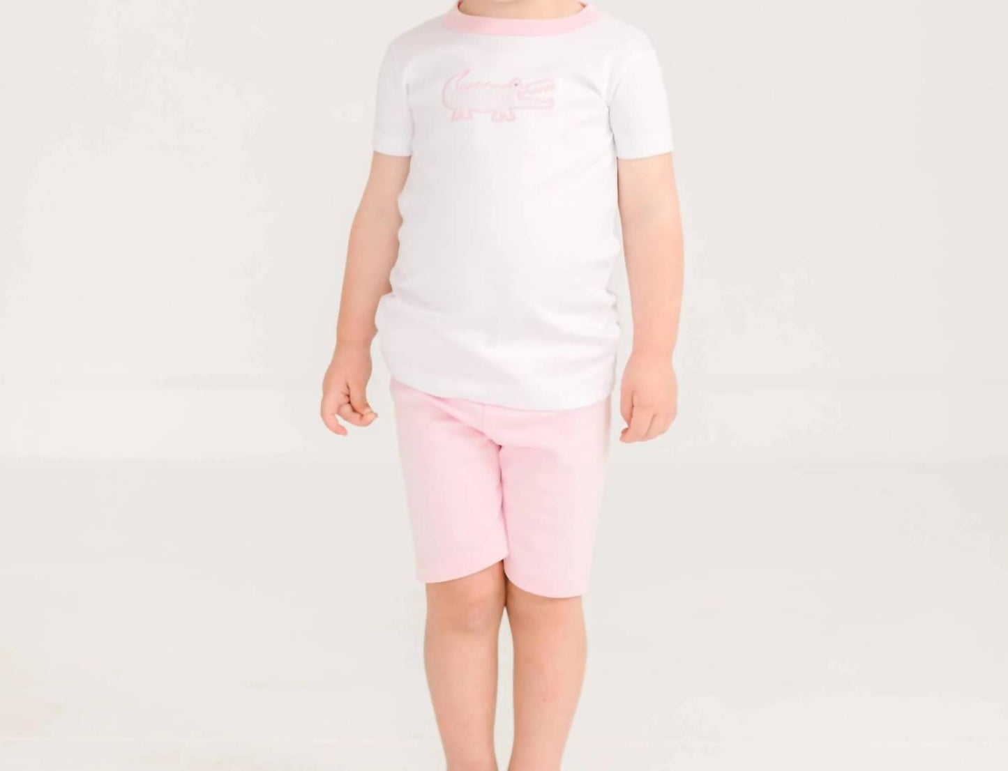 Girls Gator Applique Short Pajamas