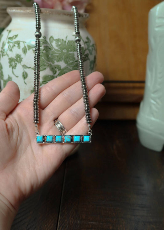 Women's Bar Beaded Necklace
