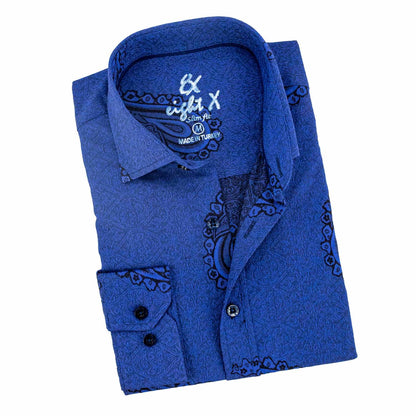 Men's Big Paisley Jacquard Button Down Shirt