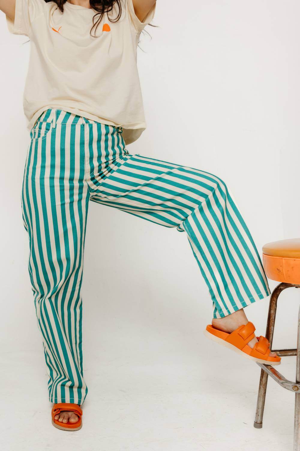 The Tiny Big Sister - Striped Berta Long Denim - Rack Hunt -