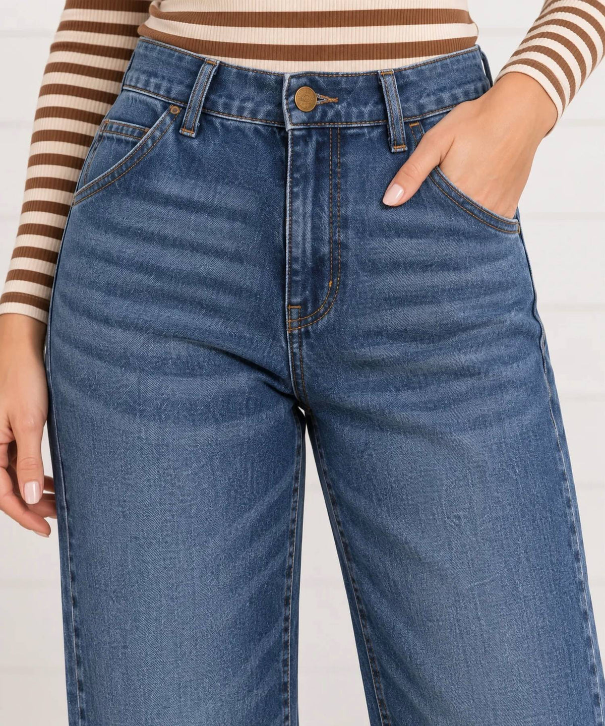 Cuffed Boyfriend Denim Jeans