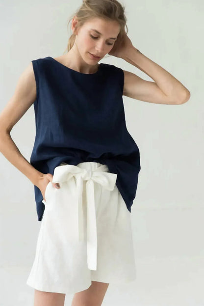 Le Muse - High Waisted Linen Short - Rack Hunt