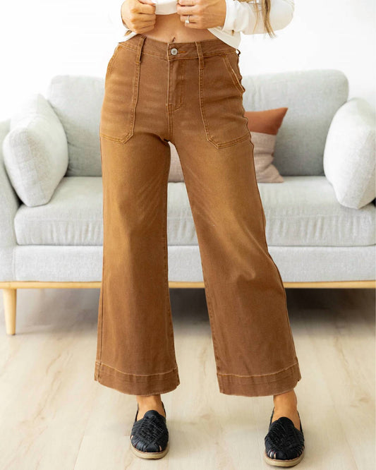 Cropped High Rise Jeans
