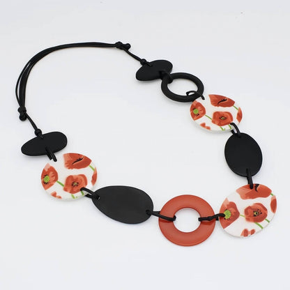 Women's Artful Poppies Gracie Necklace