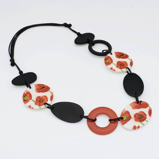 Women's Artful Poppies Gracie Necklace