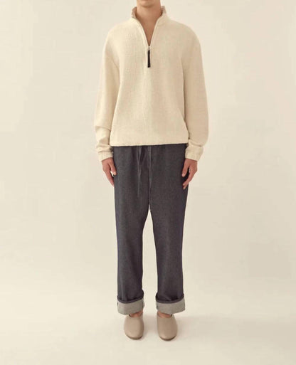 Textured Cotton Pullover