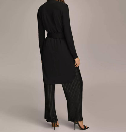 Tie Waist Long Cardigan