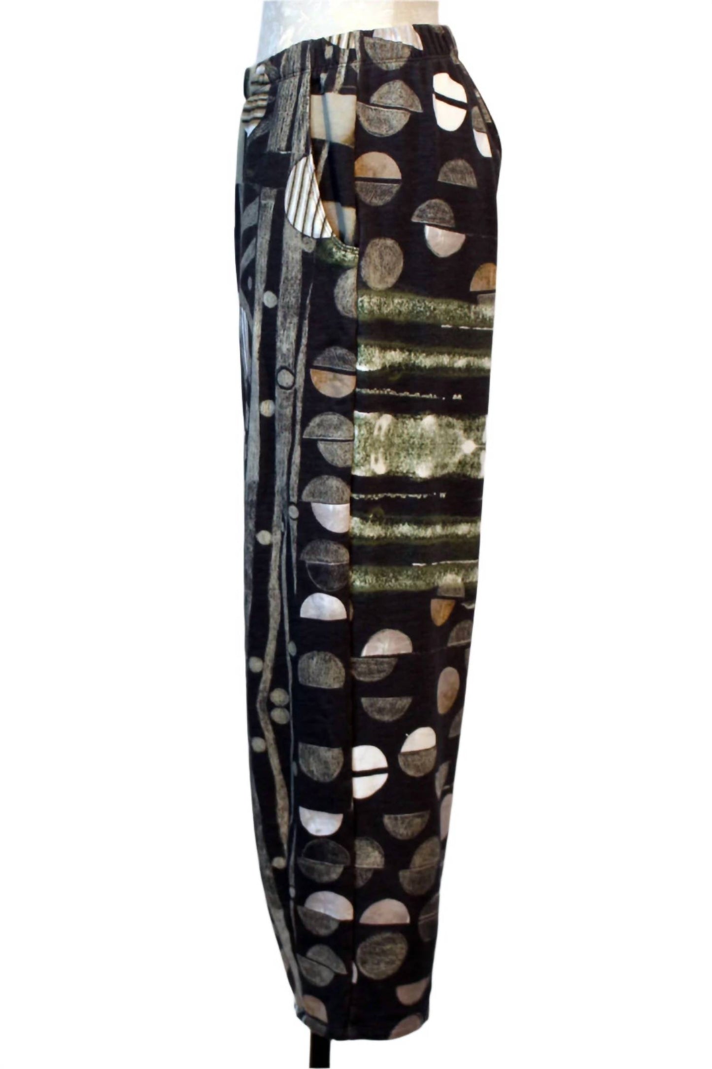 Women's Geometric Print Wide Leg Trouser Pant