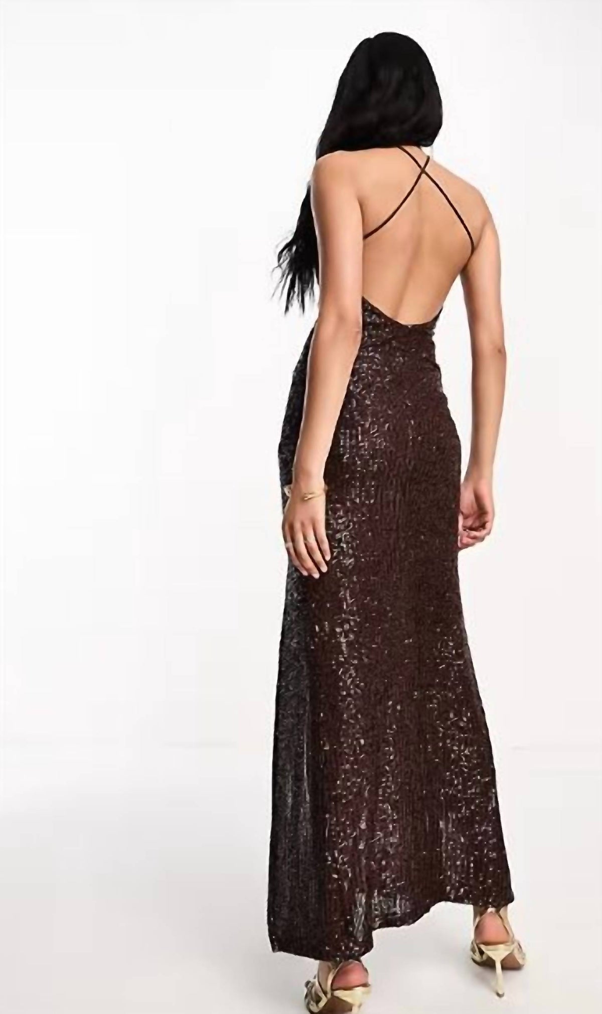 Sequin Cut Out Gown