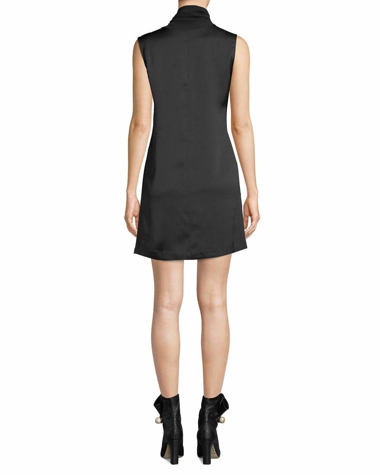 Club Monaco - Jourdan Sleeveless Turtleneck Straight Satin Dress - Rack Hunt
