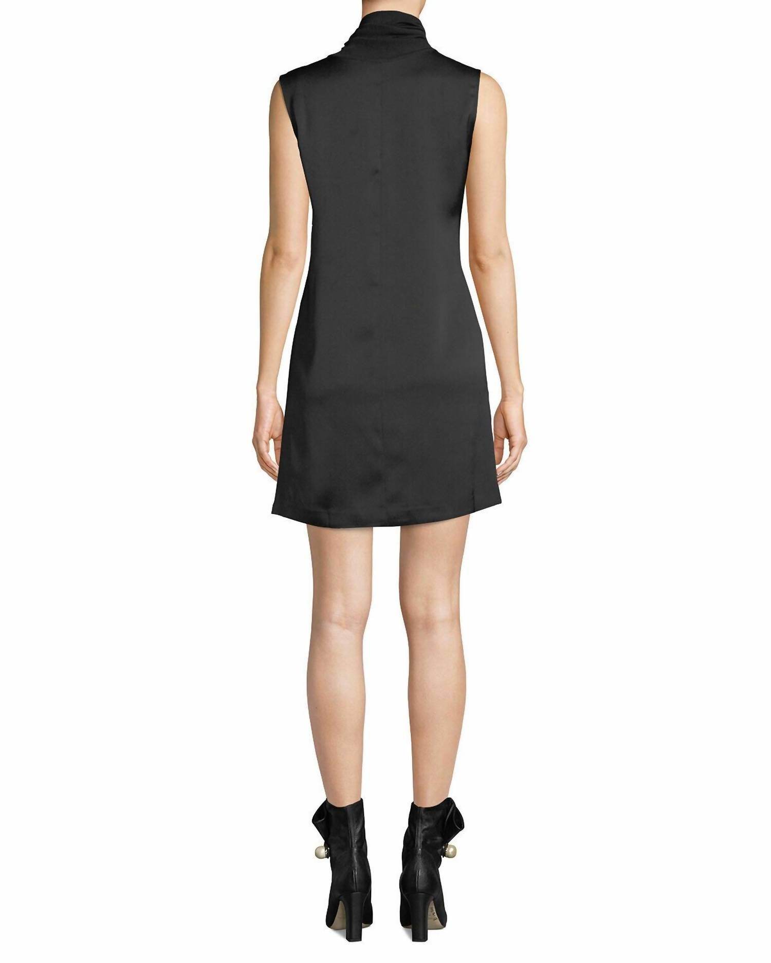 Club Monaco - Jourdan Sleeveless Turtleneck Straight Satin Dress - Rack Hunt