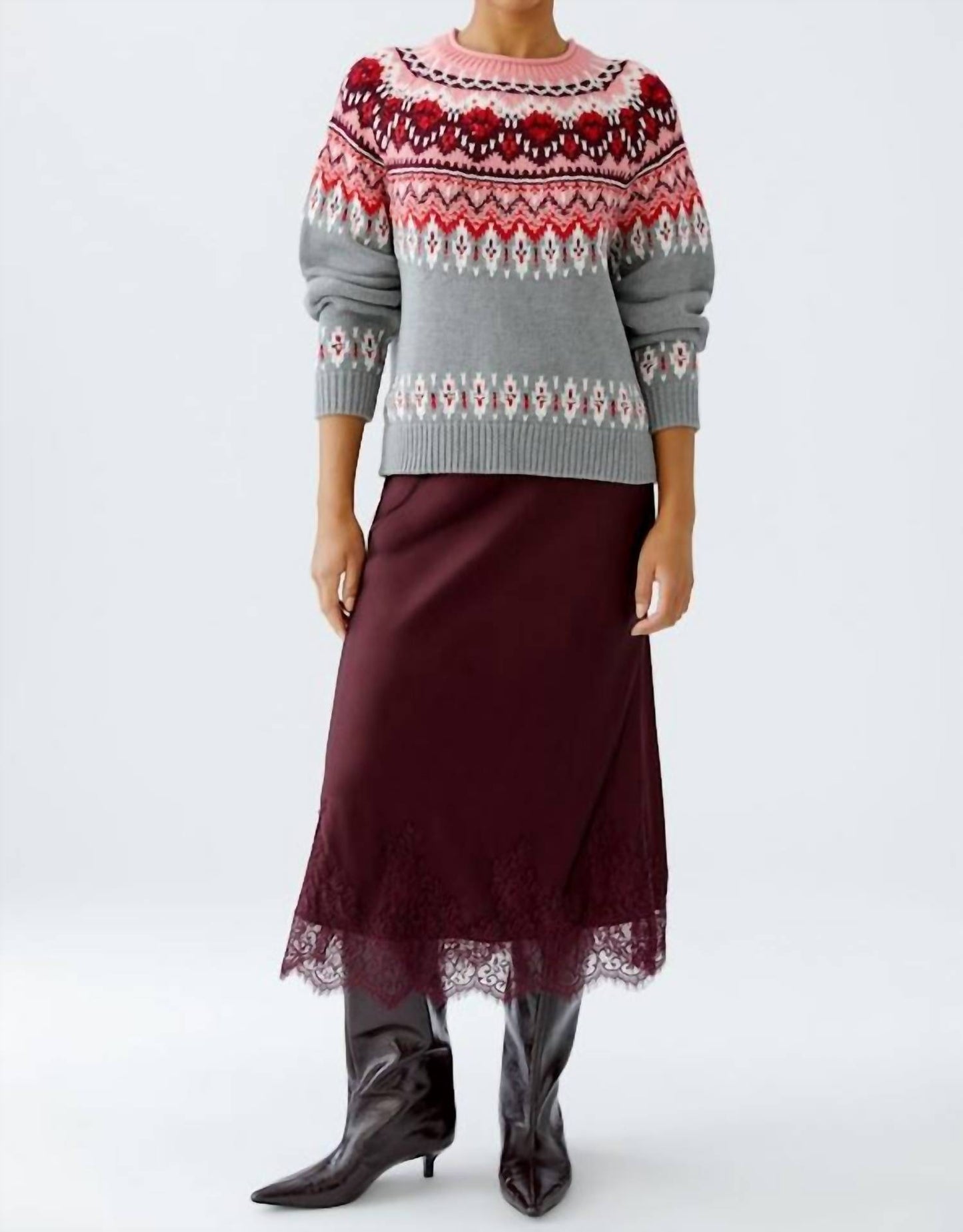 Crew Neck Pullover Sweater
