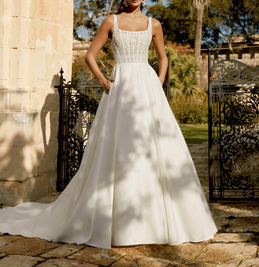 Justin Alexander - Square Neckline Wedding Gown - Rack Hunt