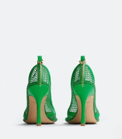 Women's Mesh Square-toe Pumps