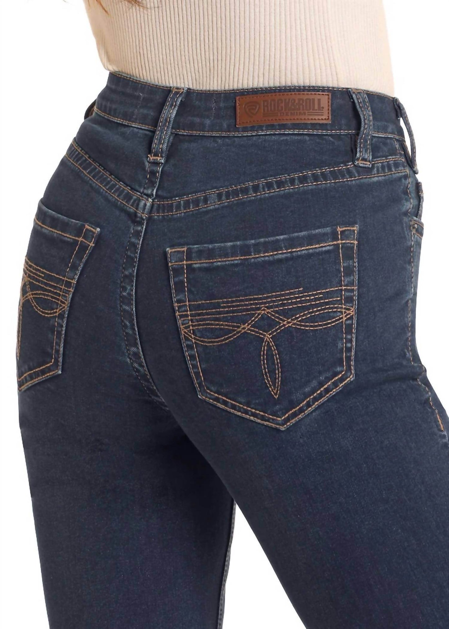 Rock & Roll Cowgirl - Boot Stitch High Rise Jean - Rack Hunt