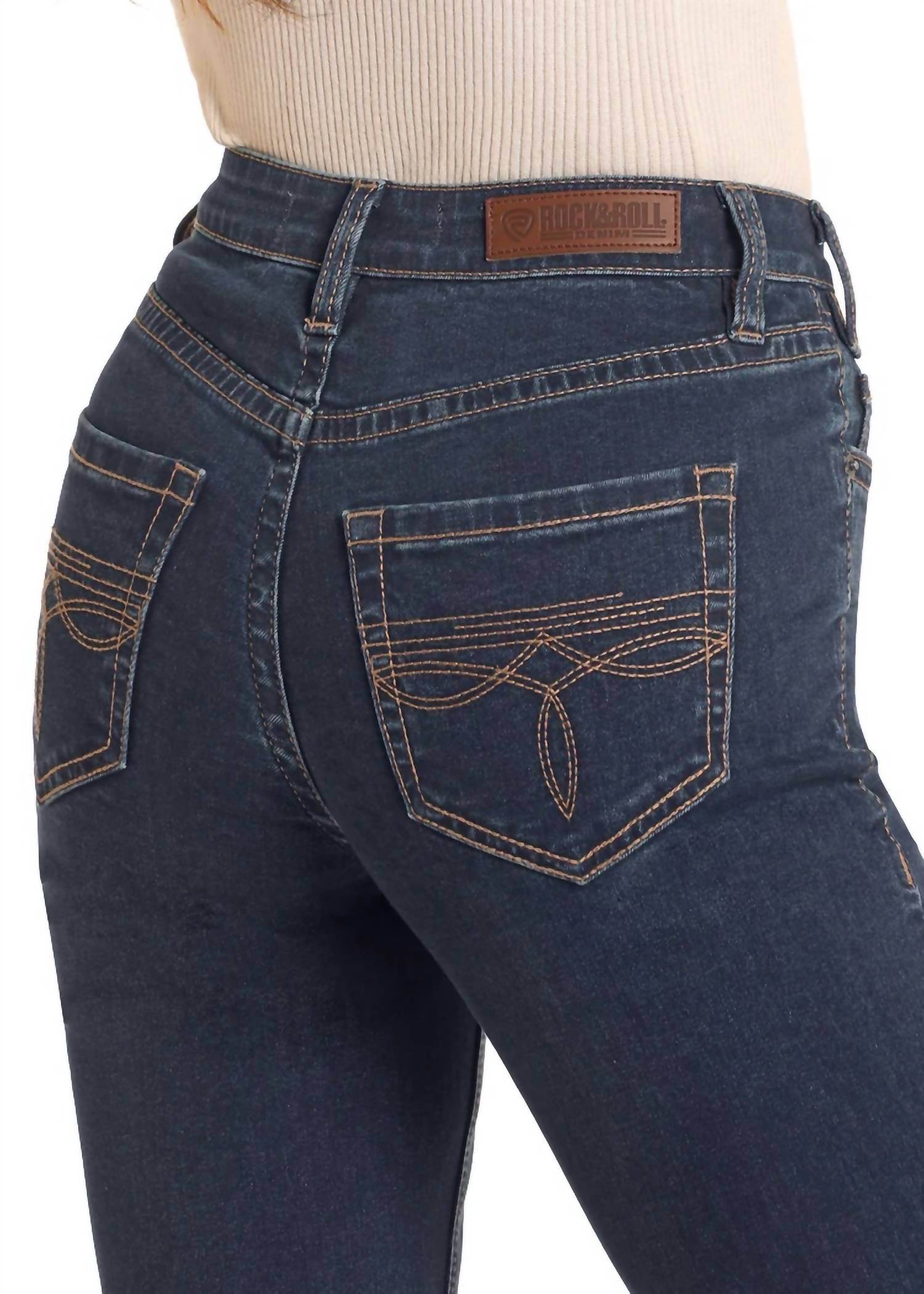 Rock & Roll Cowgirl - Boot Stitch High Rise Jean - Rack Hunt