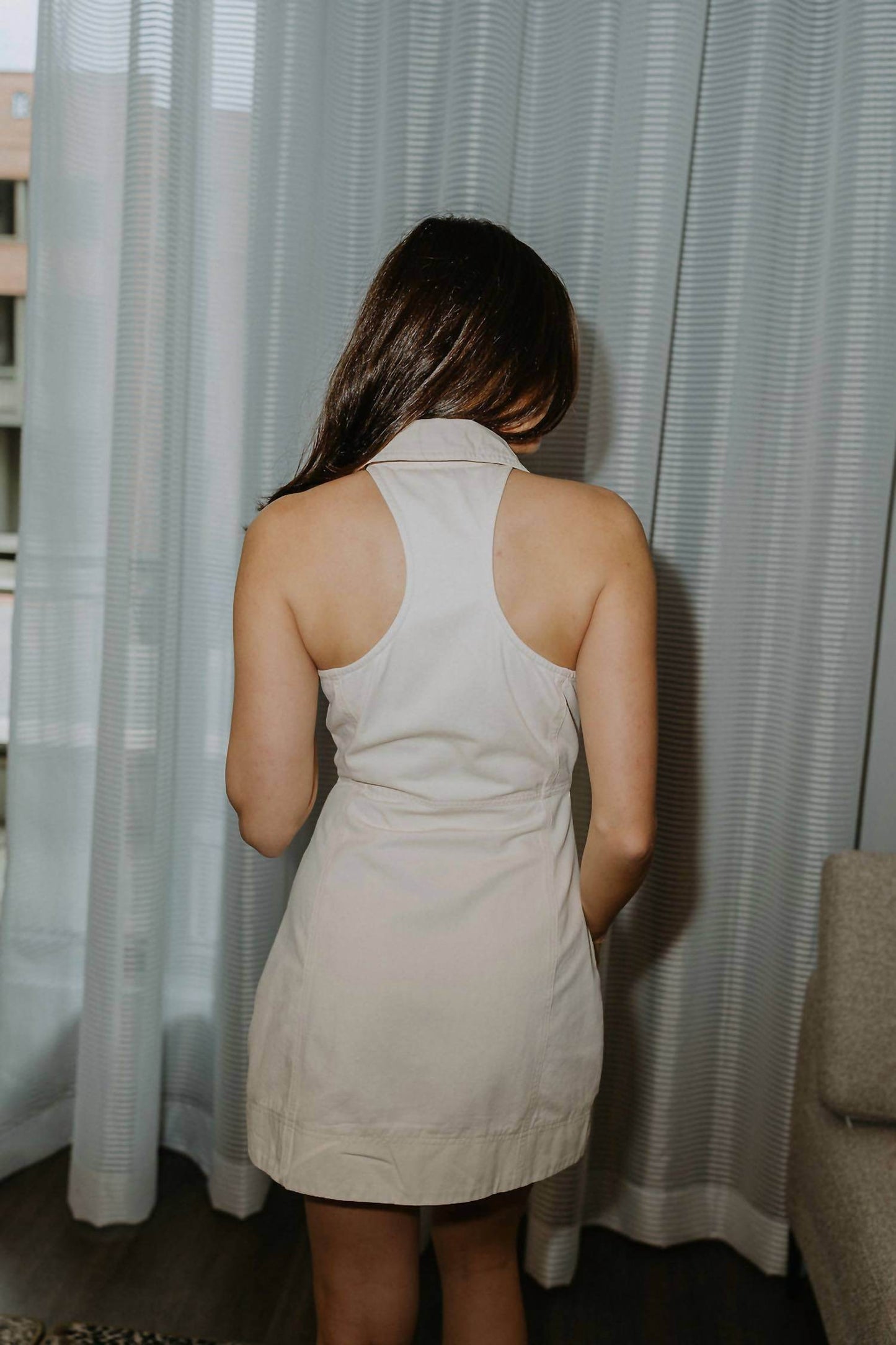 Anna Grace - Eleanor Sleeveless Button Front Mini Dress - Rack Hunt