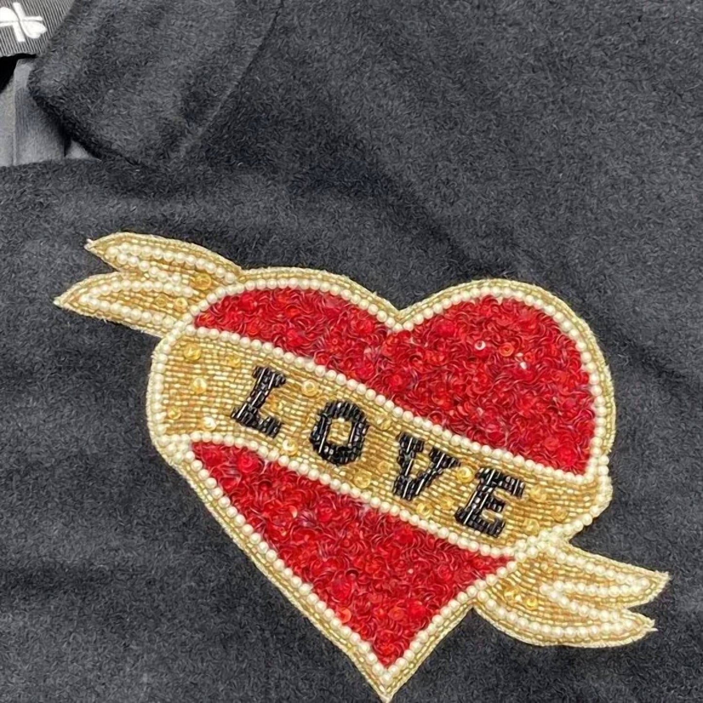 Women's Couture Embellished Heart Cape